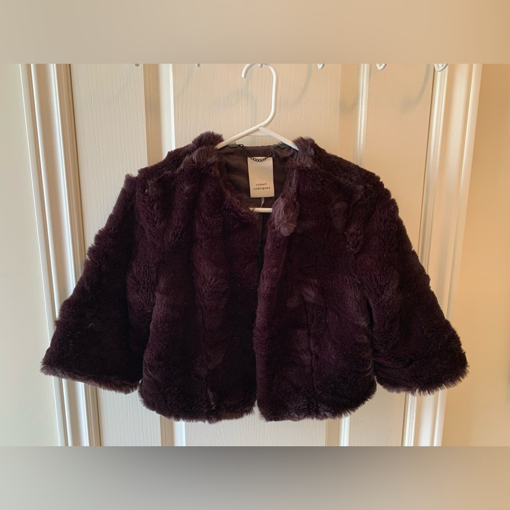 ROBERT RODRIGUEZ FAUX FUR COAT SIZE 4